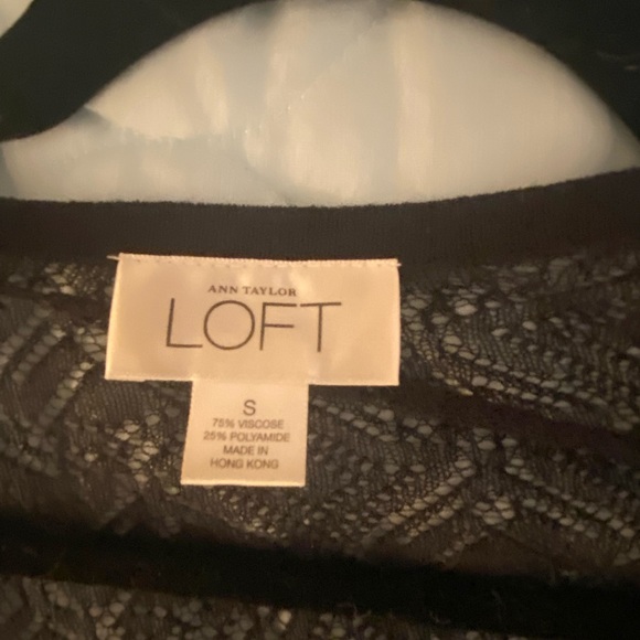 Ann Taylor loft open knit navy cardigan - Picture 3 of 3